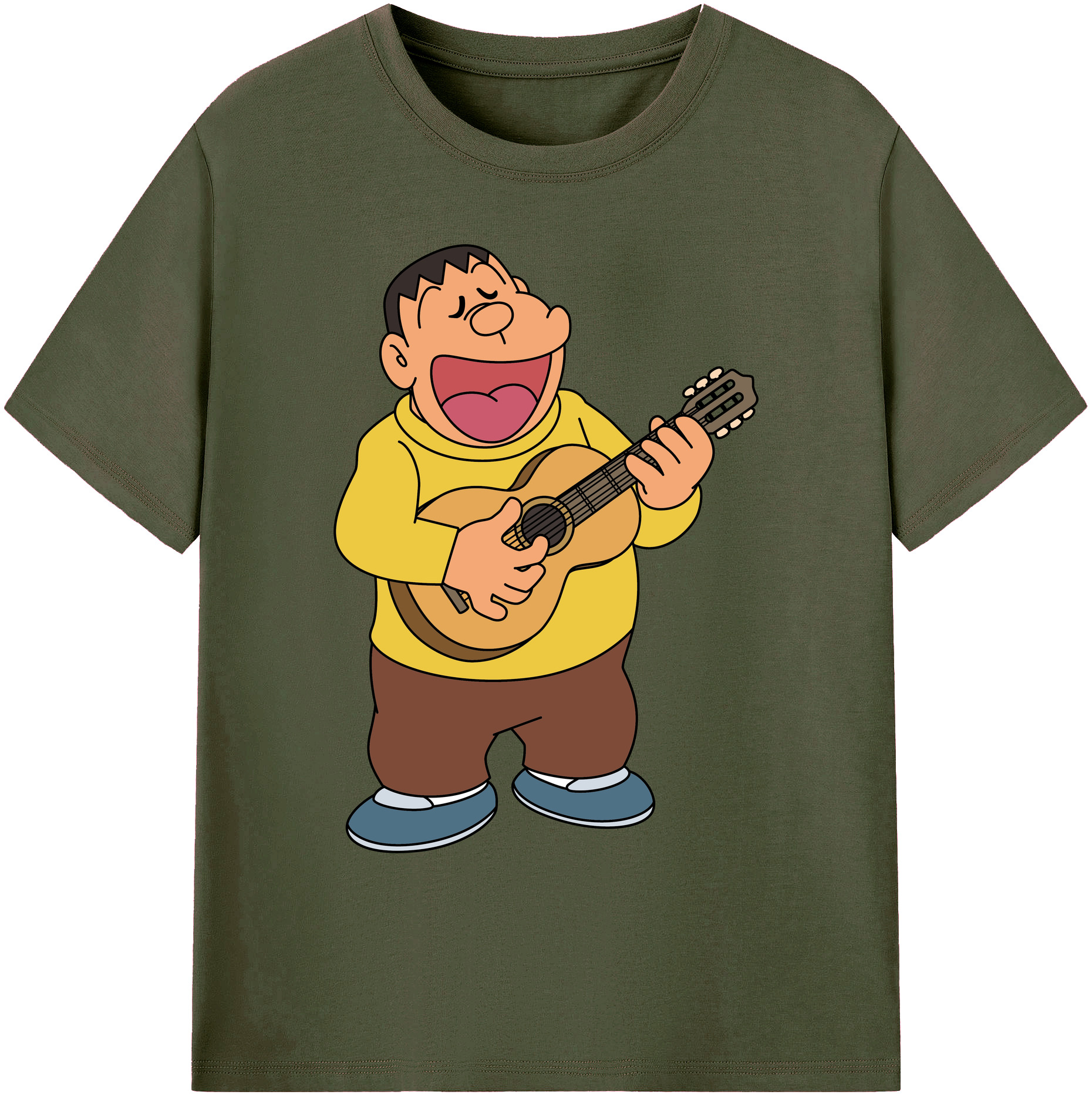 （画像用） ドラえもん 剛田武 Doraemon Gouta Takeshi 綿100％ メンズ半袖Tシャツ｜肌触りやわらか＆通気性